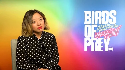 Interview with Cathy Yan at Press junket premiere of "Birds of Prey" - 2020 Stock Footage 125803542