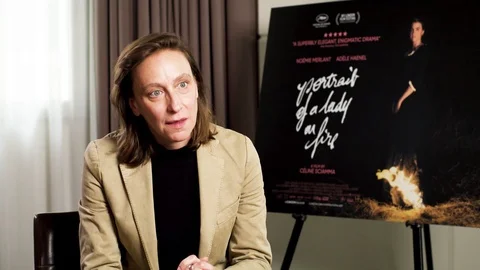 interview-of-celine-sciamma-at-premiere-stock-video-pond5