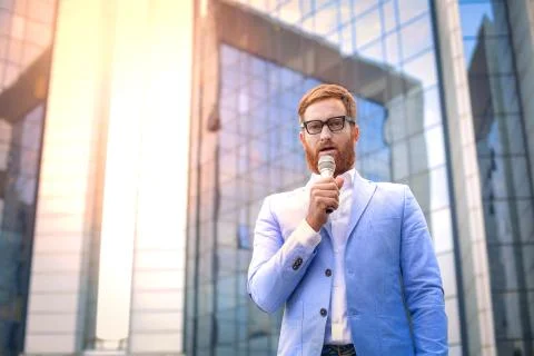 Interview in the city Stock Photos