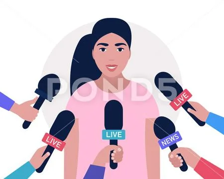 Interview concept Illustrazione stock