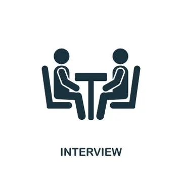 Interview creative icon. Simple element illustration. Interview concept symbol Stock-Illustration