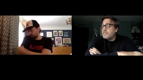 Interview with D. Beesley and I. Morris for 'The First Team', Press Junket  2020 Stock Footage 138570688