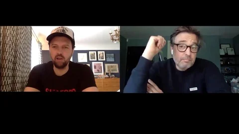 Interview with D. Beesley and I. Morris for 'The First Team', Press Junket  2020 Stock Footage 138570753