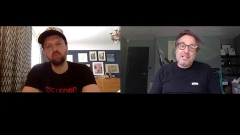 Interview with D. Beesley and I. Morris for 'The First Team', Press Junket  2020 Stock Footage 138570934