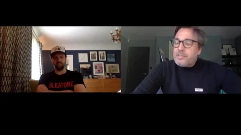 Interview with D. Beesley and I. Morris for 'The First Team', Press Junket  2020 Video stock 138571048