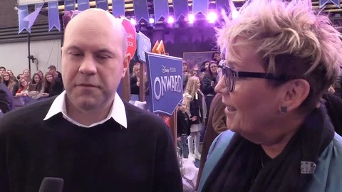 Interview with Dan Scanlon and Kori Rae at B-roll UK premiere of "Onward" - 2020 Stock Footage 125802844