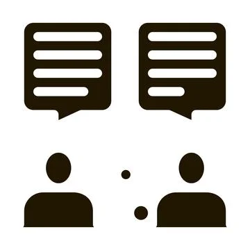 Interview Discuss Icon Vector Glyph Illustration 库存插图