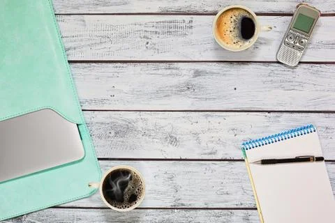 Interview during coffee break concept Stock Photos