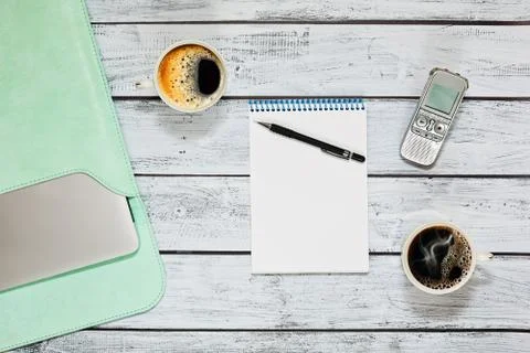 Interview during coffee break Stock Photos