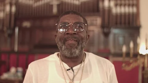 INTERVIEW OF ELDER AFRICAN AMERICAN MAN ABOUT THE FUTURE Stock Footage 219969552