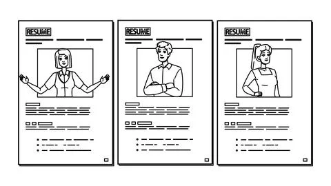 Interview employee recruitment vector 库存插图
