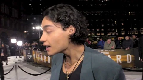 Interview with Evan Evagora at UK premiere of "Picard" in London - 2020 Stock Footage 125806320