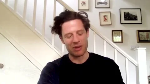 Interview with famous actor James Norton for movie 'Nowhere Special' - 2021 Stock Footage 161186179