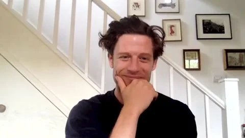 Interview with famous actor James Norton for movie 'Nowhere Special' - 2021 Video stock 161186271
