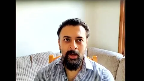 Interview with famous actor Vikash Bhai for movie 'Limbo' - 2021 스톡 동영상 161185354