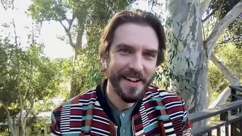 Interview with famous actress Dan Stevens for movie 'The Rental' - 2021 Video stock 154369497