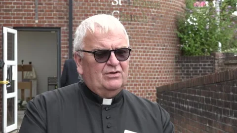 Interview with Father David Way following the Plymouth shooting Stock Footage 158877432