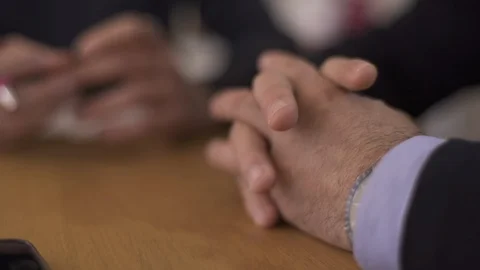 Interview - Hands closeup Stock Footage 89528217