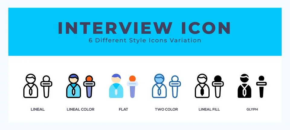 Interview icon in different style vector illustration. イラスト素材