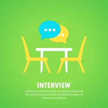Interview icon. People sitting at the table simple line icon. Business meeting Stock Illustration
