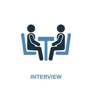 Interview icon. Pixel perfect. Monochrome Interview icon symbol from human Stock-Illustration