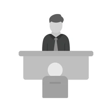 Interview icon vector image. Stock Illustration