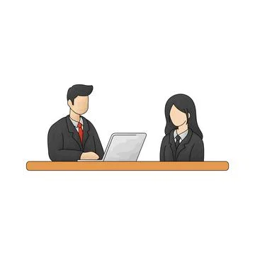 Interview illustration Stock Illustration