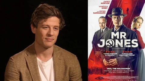Interview with James Norton at Press Junket about movie "Mr. Jones" - 2020 Stock Footage 125806225