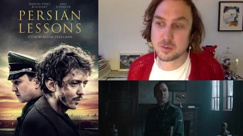 Interview with Lars Eidinger about his history film 'Persian Lessons' - 2021 Video stock 154334742
