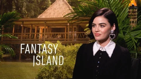 Interview with Lucy Hale at Press Junket premiere of 'Fantasy Island' 2020 Video stock 128808385