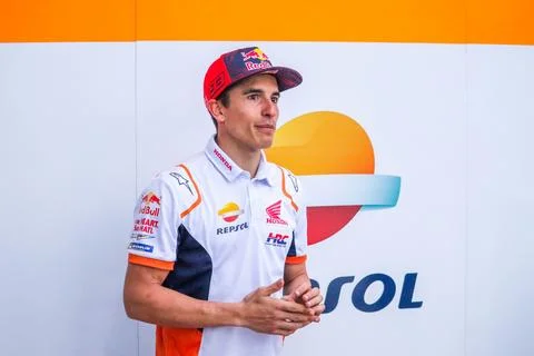 Interview Marc Marquez 93 . Team Repsol Honda . at Mandalika Circuit Stock Photos