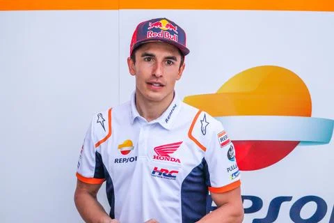 Interview Marc Marquez 93 . Team Repsol Honda . at Mandalika Circuit Stock Photos