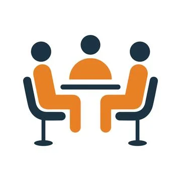 Interview, meeting, teamwork icon. Simple editable vector design isolated o.. Stock-Illustration