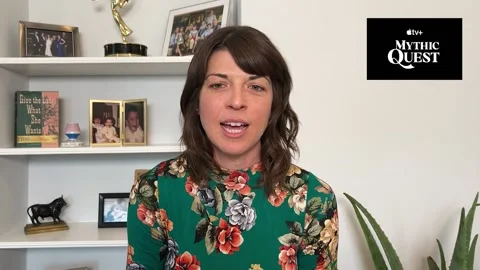Interview with Megan-Ganz talking about 'Mythic Quest season 2' - 2021 Stock Footage 158105368