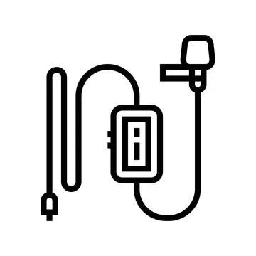 Interview mic microphone line icon vector illustration Stock-Illustration