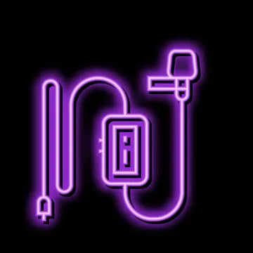 Interview mic microphone neon glow icon illustration Stock-Illustration