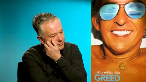 Interview with Michael Winterbottom about movie "Greed", Press Junket - 2020 Stock Footage 125805233