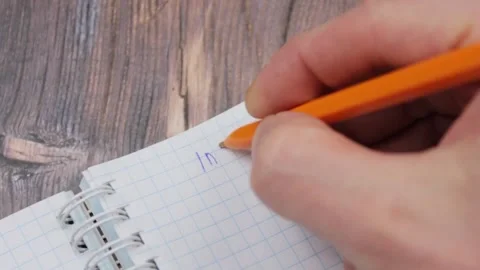 The Interview microphone pen with notepad. To interview. Record interviews. Stock Footage 171623772