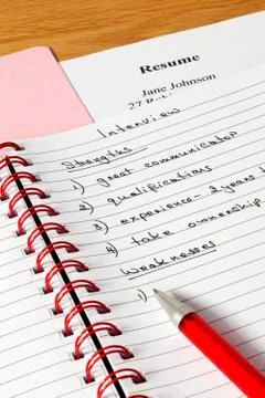 Interview notes Stock Photos