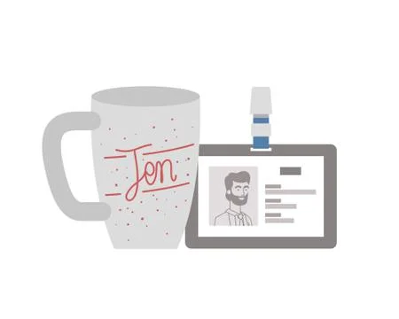Interview objects with white background Stock Illustration