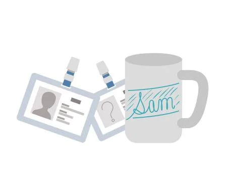 Interview objects with white background Stock Illustration