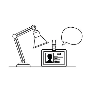 Interview objects with white background Illustrazione stock