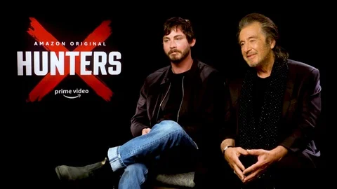Interview with A. Pacino, L. Lerman at Press Junket premiere of "Hunters" - 2020 Stock Footage 125805794