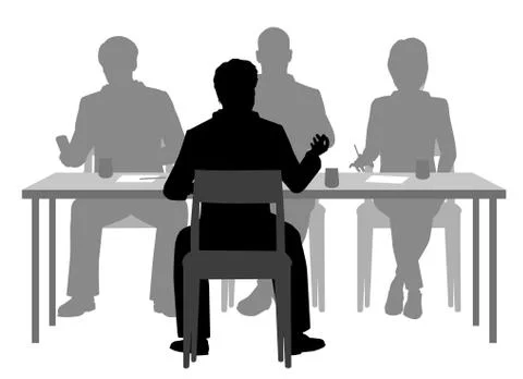 Interview panel Stock-Illustration