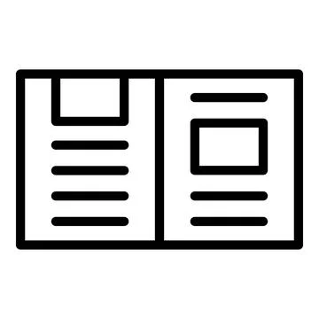 Interview report icon outline vector. Tv news 库存插图