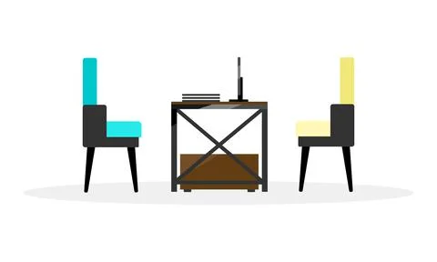 Interview room semi flat color vector object Stock Illustration
