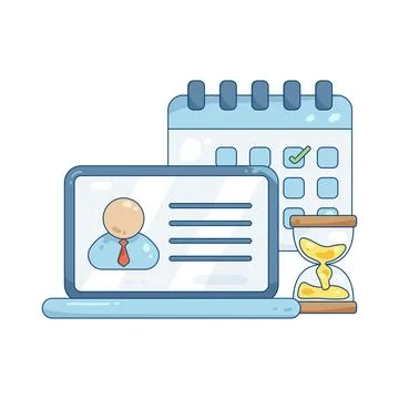 Interview schedule Stock-Illustration