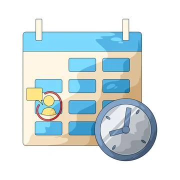 Interview schedule illustration Stock Illustration
