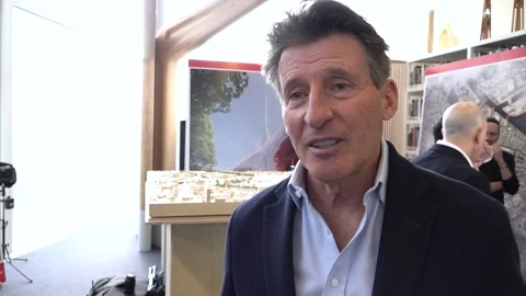 Interview with Sebastian Coe as Man United unveil plan to build new stadium Stock Footage 303908096