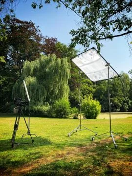 Interview set Stock Photos